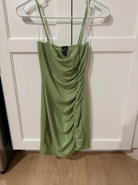 Windsor Olive Green Shimmer - homecoming dress
